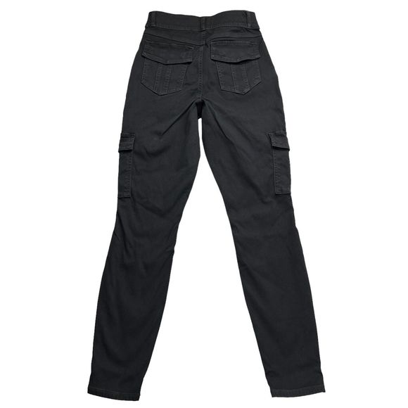 Spanx Stretch Twill Ankle Cargo Pant‎ Womens Size Petite Small Washed Black - Picture 7 of 11